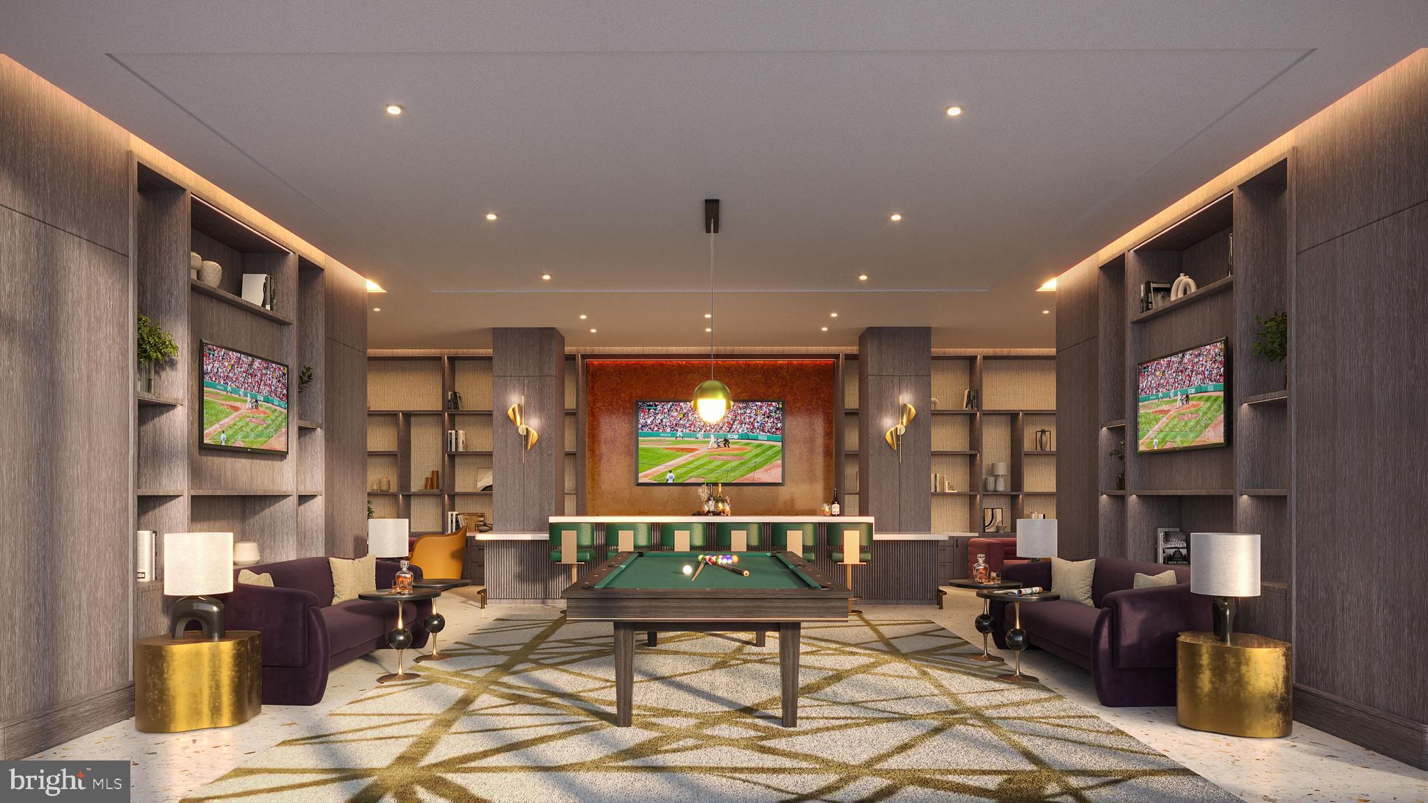 2650 Woodley Road Northwest, Unit 507/VARIES Washington, DC 20008 - Photo 27 of 36 a living room with fireplace furniture and a flat screen tv