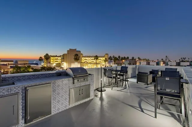a view of a terrace with chairs