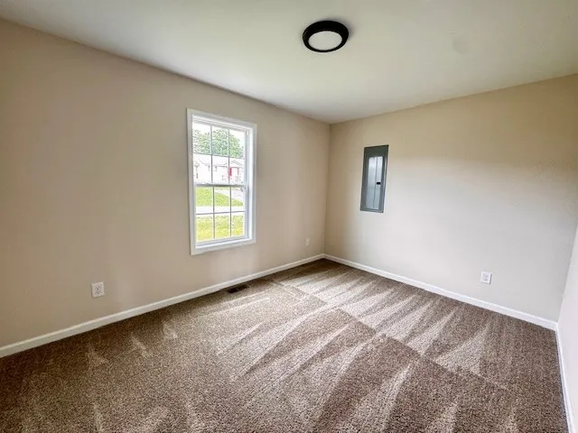 an empty room with a window