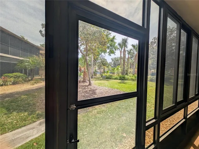 a view of lake from a window