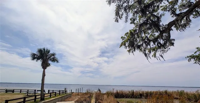 a front view of a house with a yard and trees