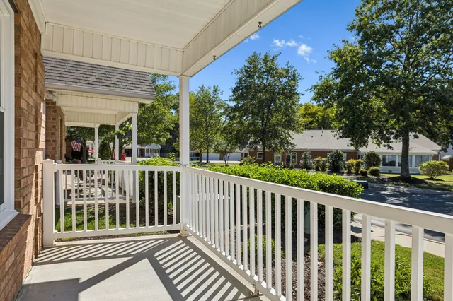 a view of a wooden roof deck
