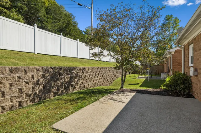 a view of a back yard of the house