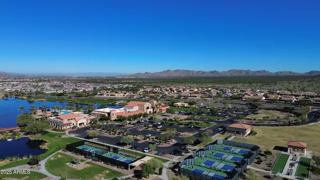 an aerial view of a city