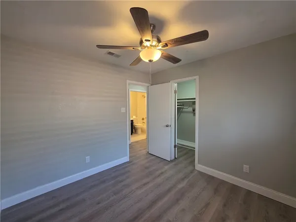 a view of wooden floor in a room