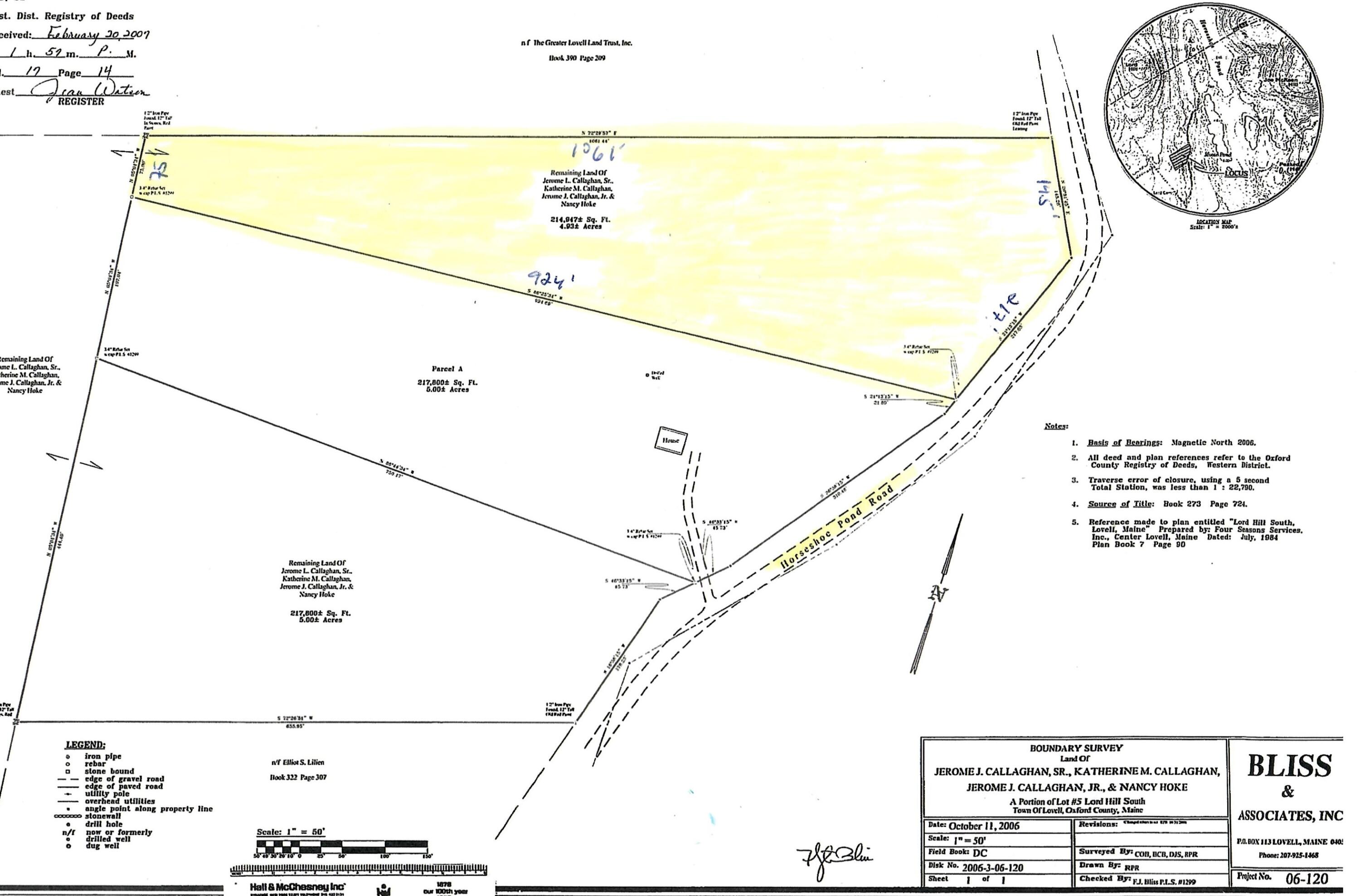 Drew Horseshoe Pond Road Survey 9-2-2023