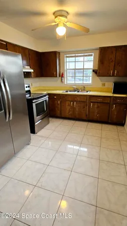 a view of a room that has a window