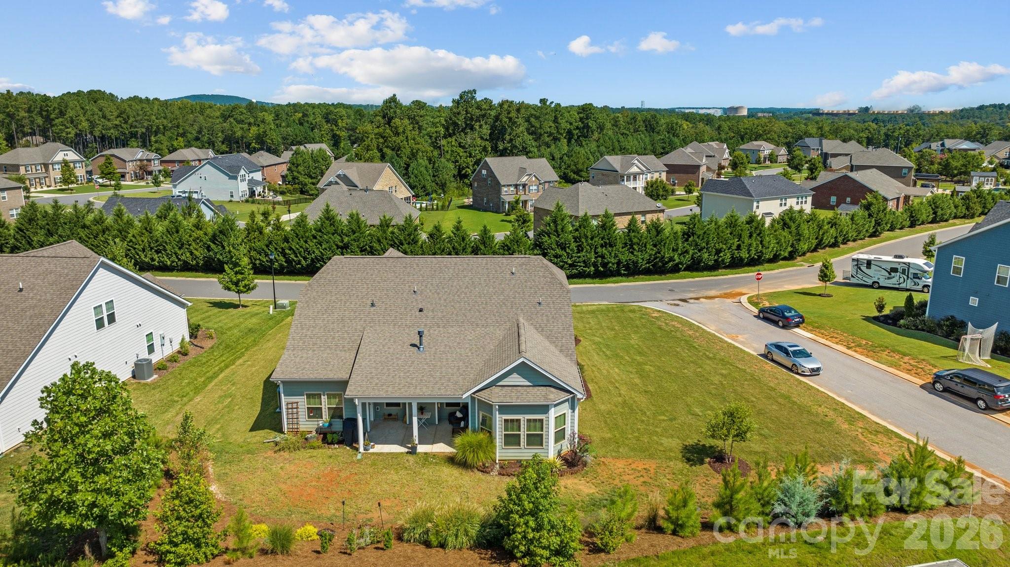 4697 Rinaldo Road York, SC 29745 - Photo 33 of 37 an aerial view of a house with a garden