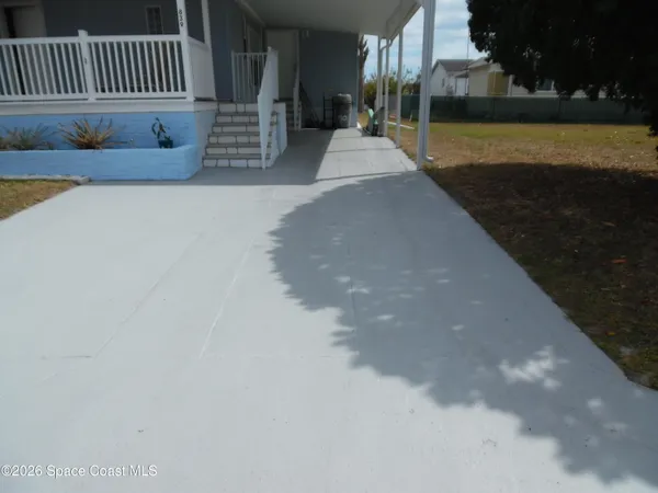 a view of an outdoor space and deck