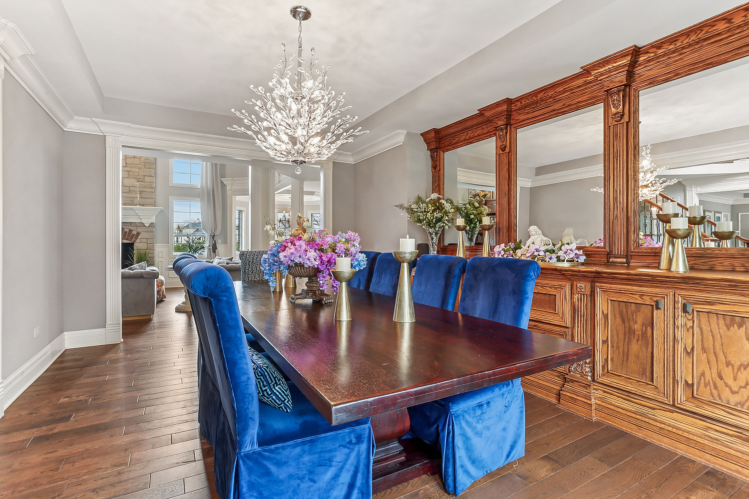 14151 131st Street Lemont, IL 60439 - Photo 25 of 62 a view of a dining room with furniture window and wooden floor