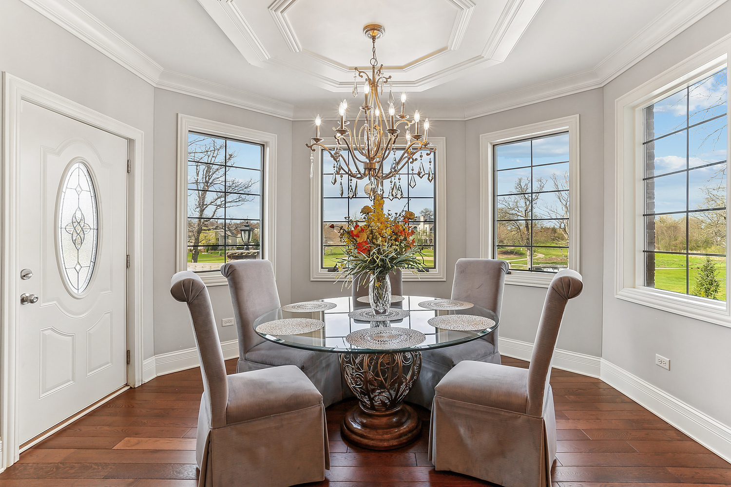 14151 131st Street Lemont, IL 60439 - Photo 40 of 62 a view of a dining room with furniture window and wooden floor