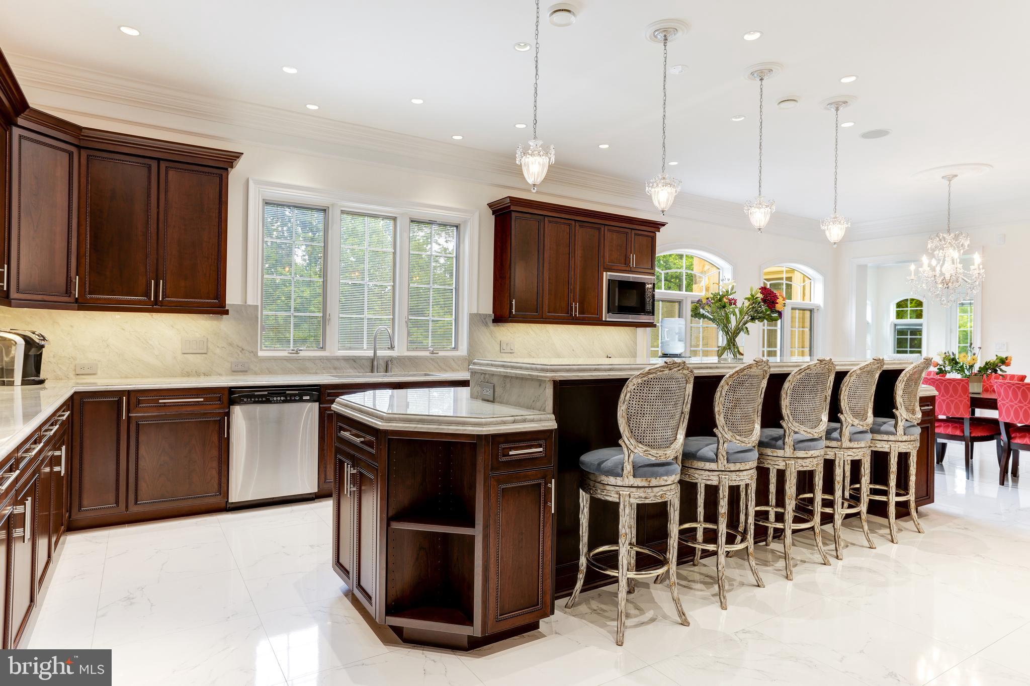 6822 Georgetown Pike McLean, VA 22101 - Photo 20 of 62 Gourmet Kitchen - Island with Bar Seating