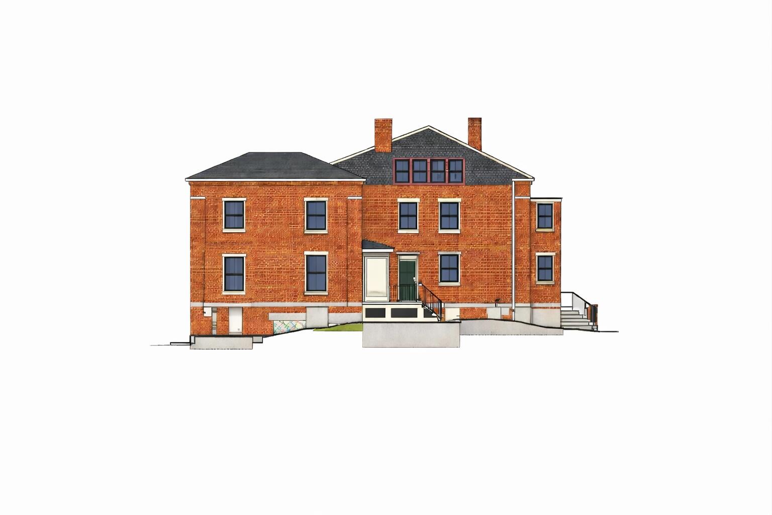 128 Danforth Street Portland, ME 04101 - Photo 5 of 9 Red brick buildings with pitched roofs