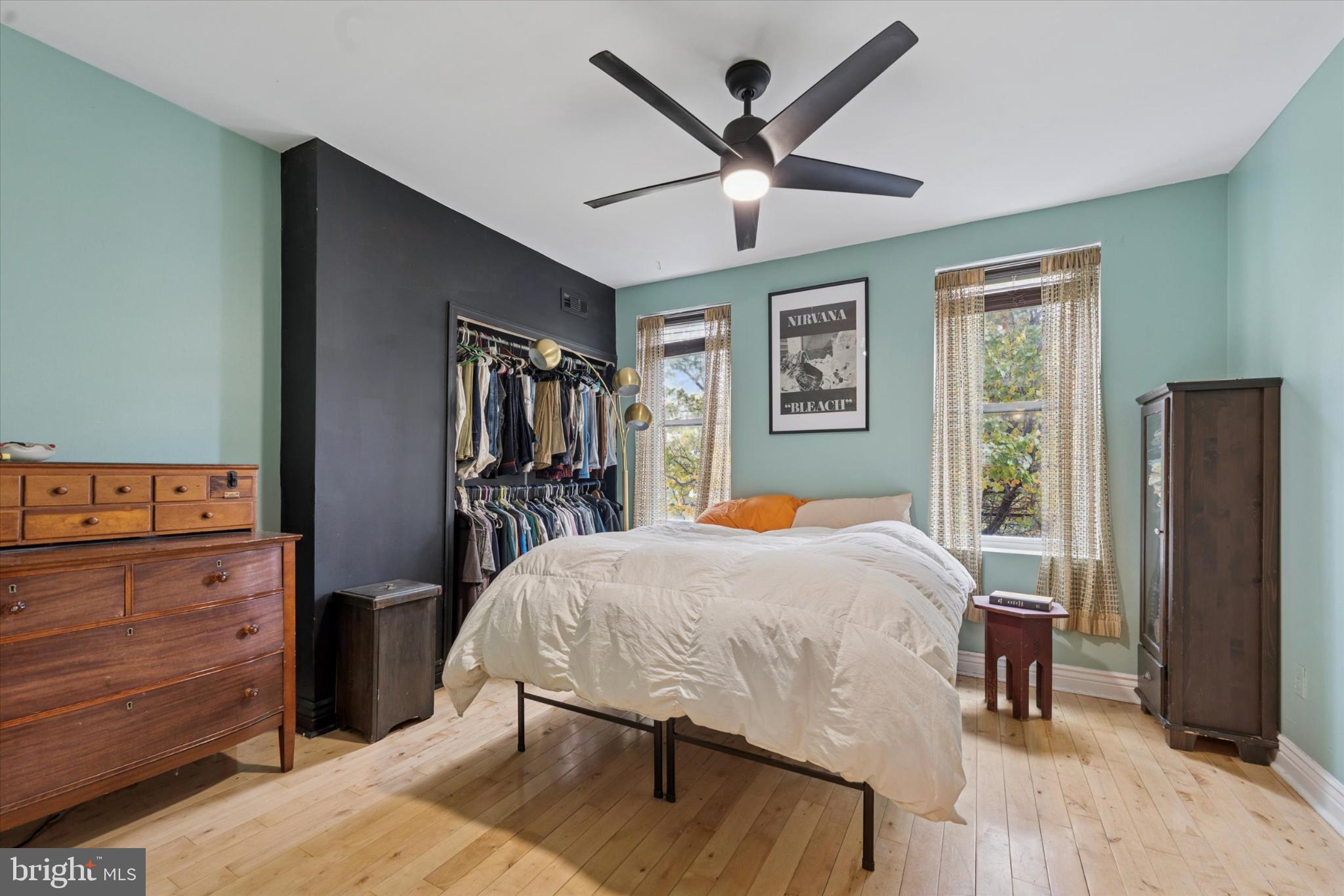 2540 Collins Street Philadelphia, PA 19125 - Photo 10 of 15 a bed room with a bed and a flat screen tv