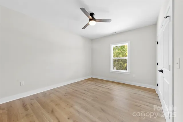 an empty room with a window