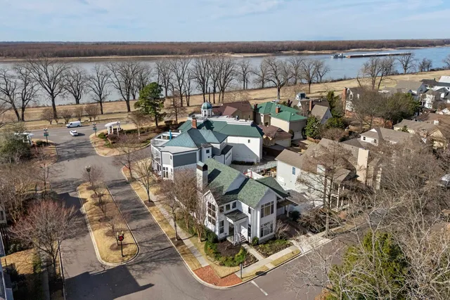 an aerial view of multiple house