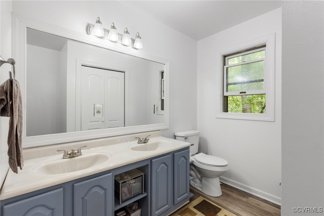 13320 Berkeley Road Orange, VA 22960 - Photo 24 of 46 a bathroom with a sink a toilet and mirror