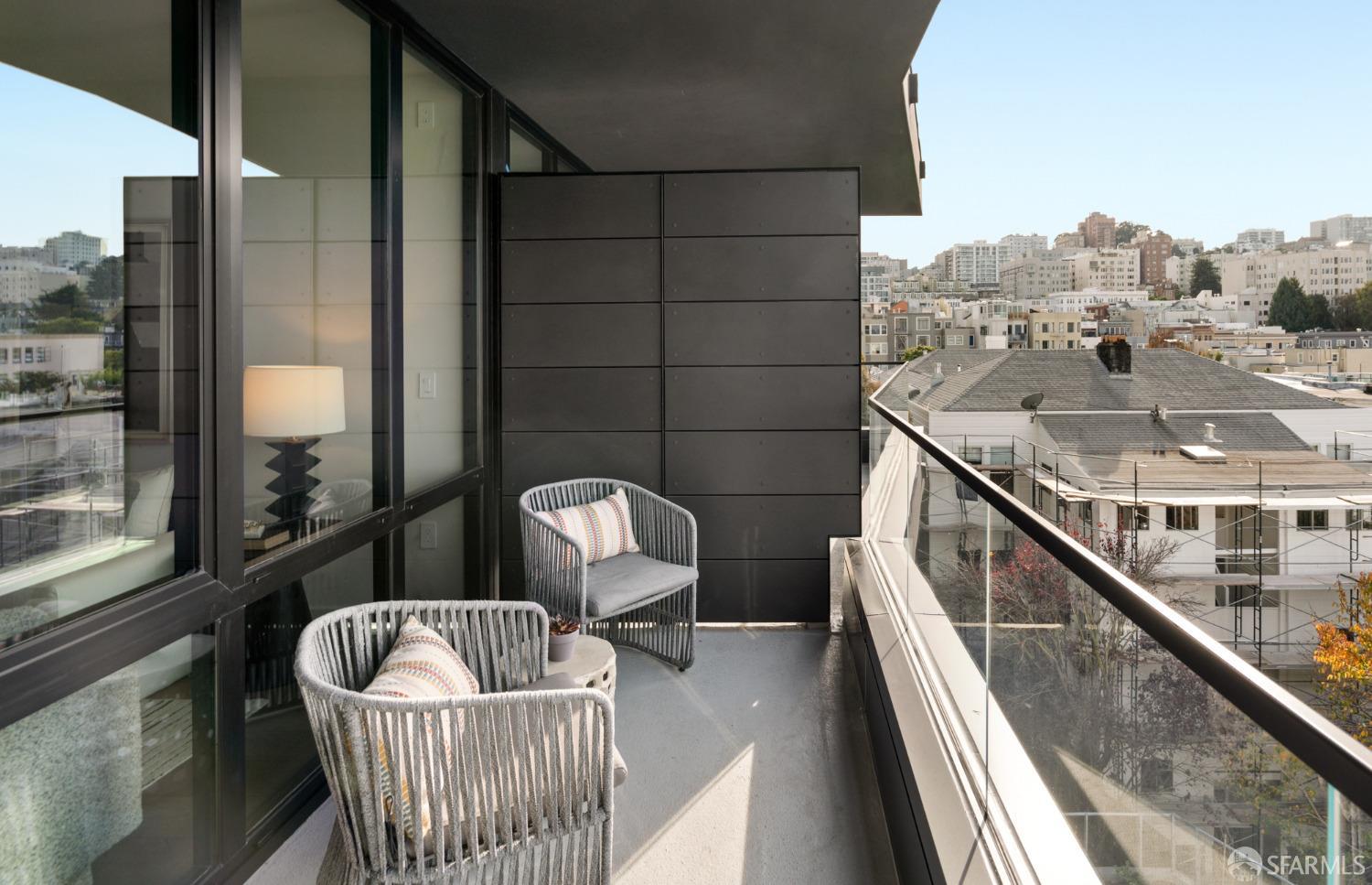 2525 Van Ness Avenue, Unit 601 San Francisco, CA 94109 - Photo 7 of 48 a view of balcony with furniture