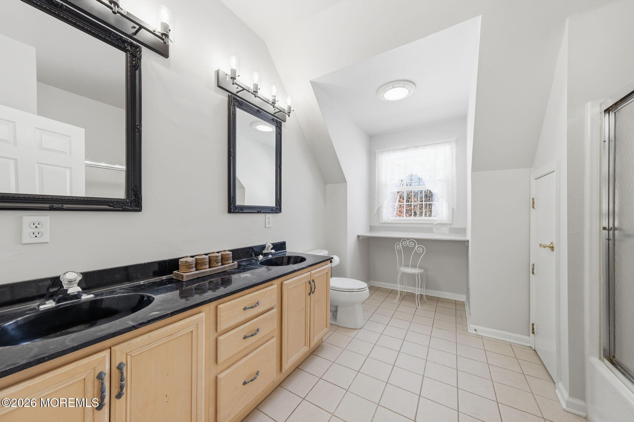17 Amanda Lane Howell, NJ 07731 - Photo 29 of 35 a spacious bathroom with a granite countertop sink a toilet and a mirror