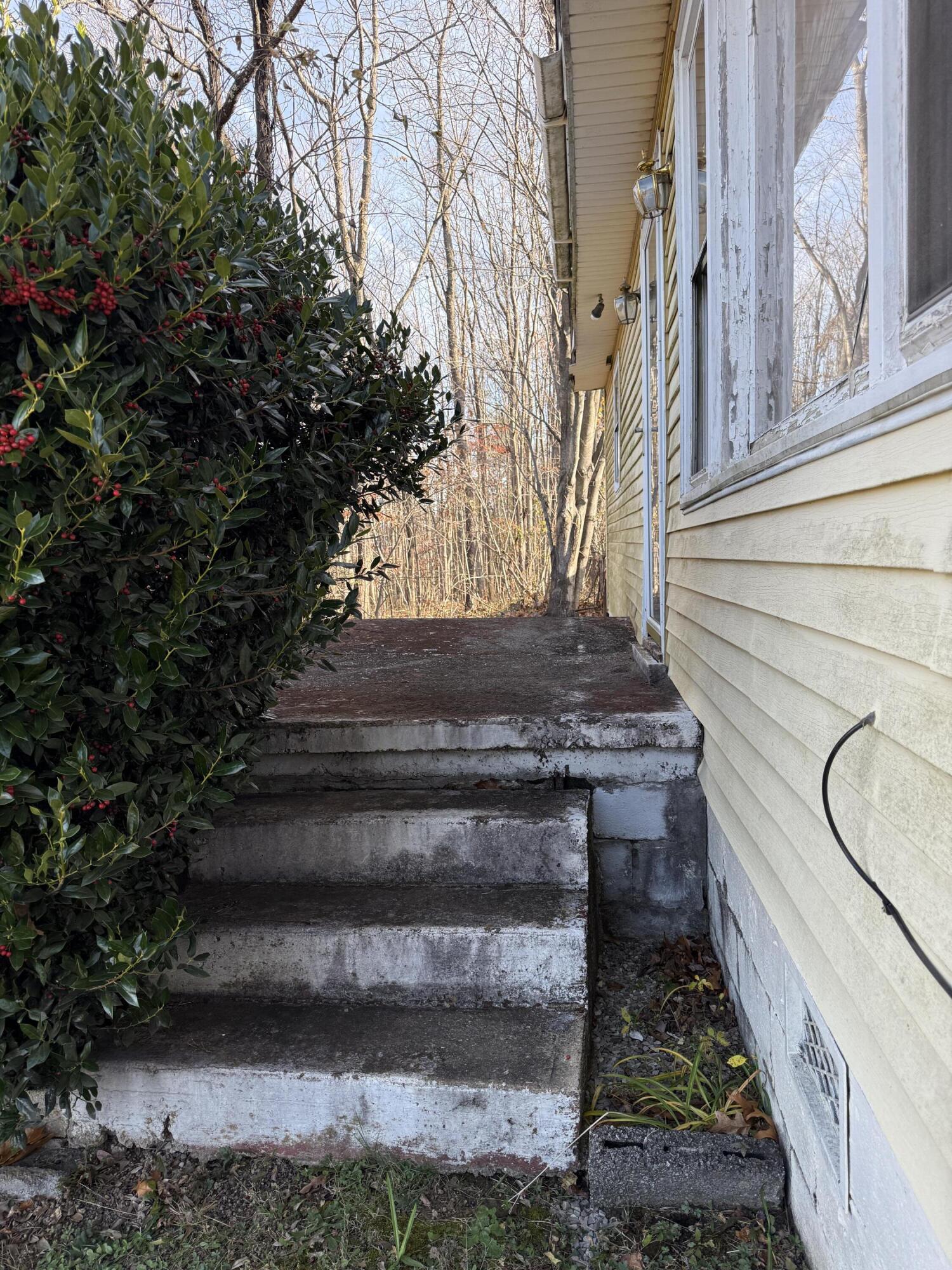 7212 Wood Haven Road Roanoke, VA 24019 - Photo 4 of 39 a view of backyard with wooden stairs and seating
