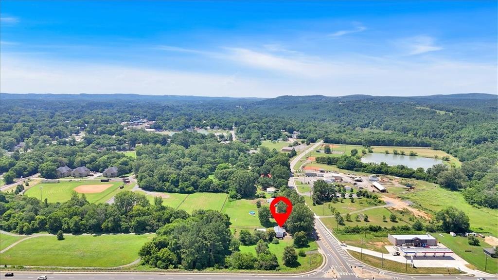 2454 Hall Station Road Northwest Adairsville, GA 30103 - Photo 29 of 35 an aerial view of residential house and outdoor space