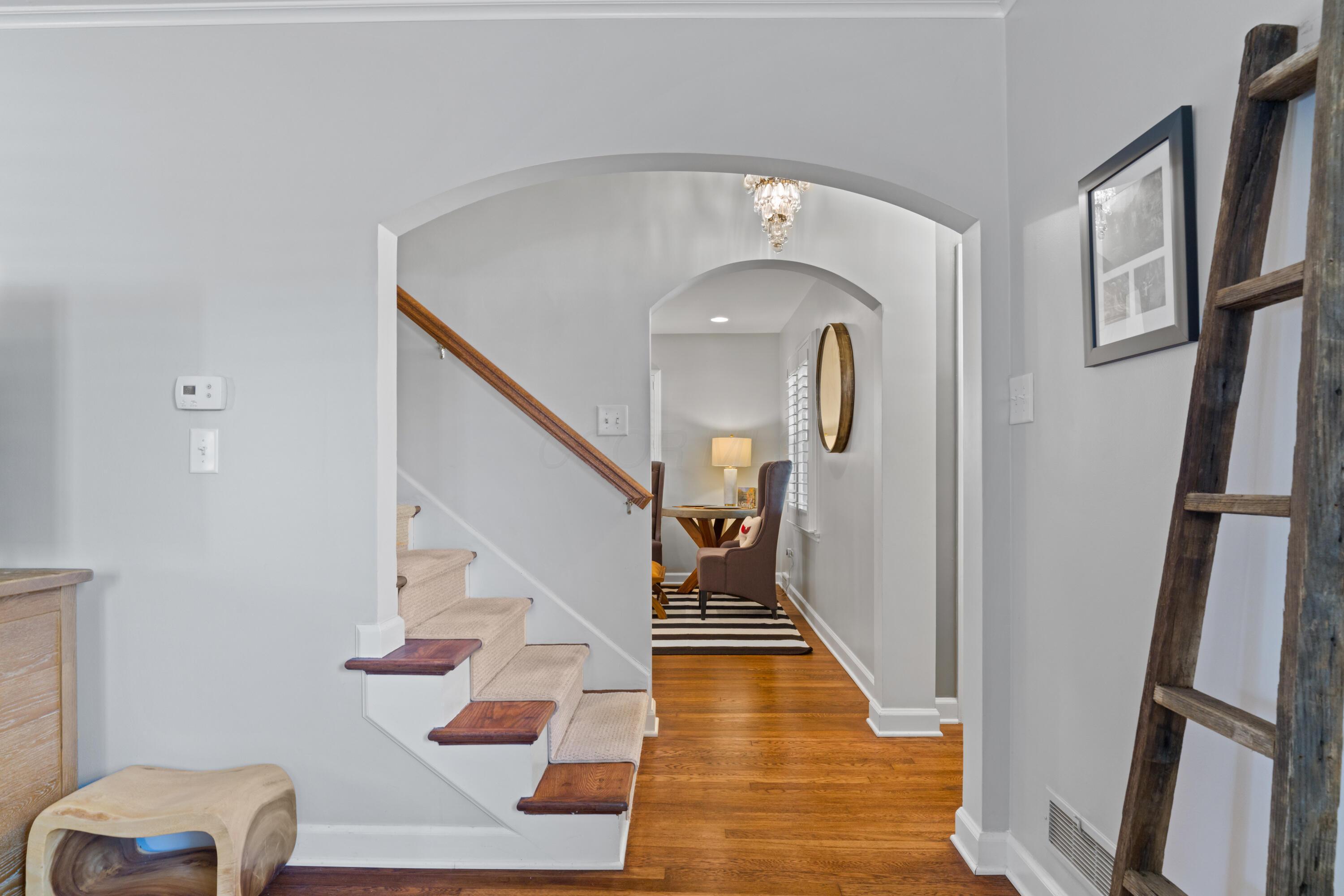 41 Aldrich Road Columbus, OH 43214 - Photo 7 of 52 Entry into Foyer with coat closet and mail slot, with views of the double archways and staircase