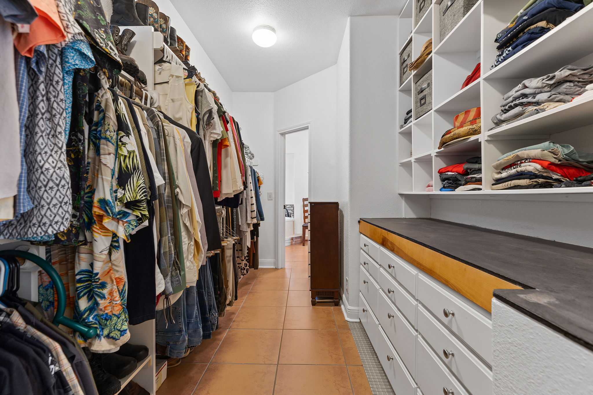 17308 St Therese Road Manor, TX 78653 - Photo 20 of 40 a view of walk in closet with clothes and shoes