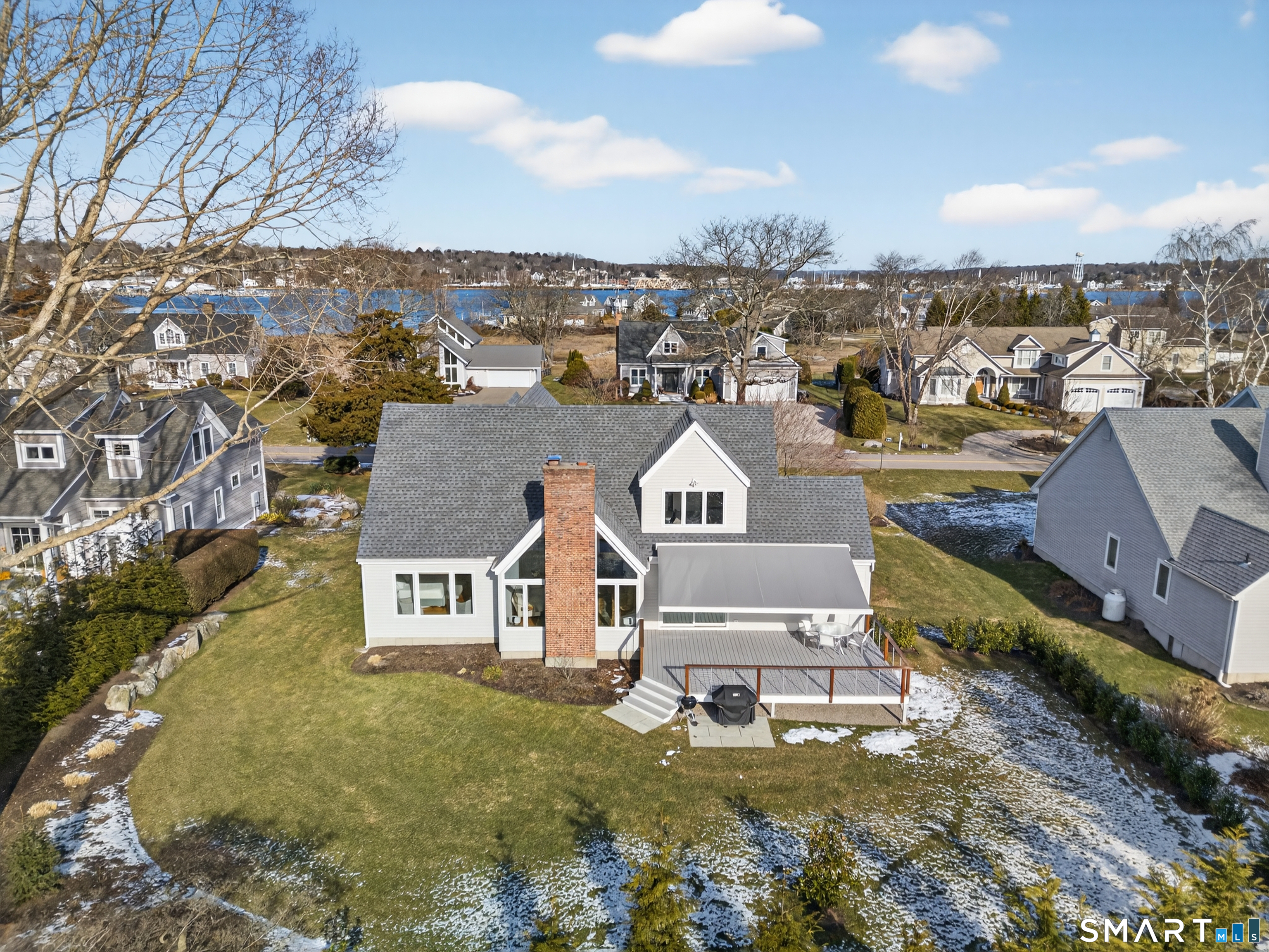 83 Old North Road Mystic, CT 06355 - Photo 7 of 40 an aerial view of a house with a garden
