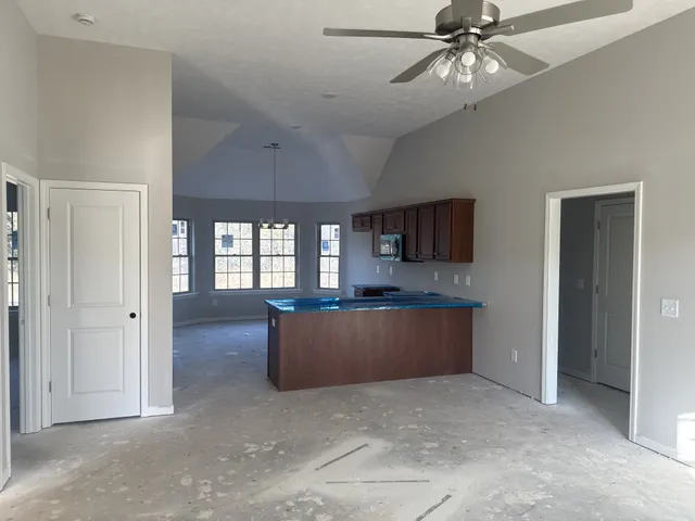a living room with a flat screen tv