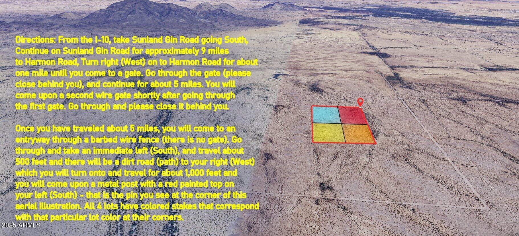 0 North Parcel ''a'' Street Eloy, AZ 85131 - Photo 5 of 5 Mud Lots - directions aeria FINALl