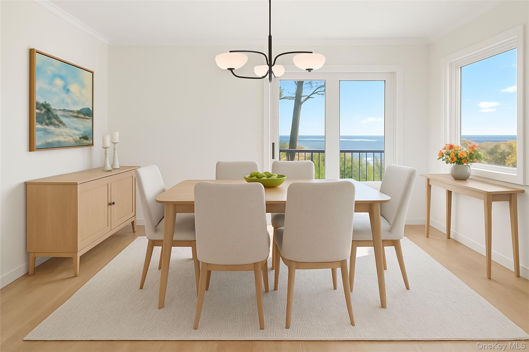 21 Waters Edge, Unit 21 Rye, NY 10580 - Photo 12 of 29 a view of a dining room with furniture window and wooden floor