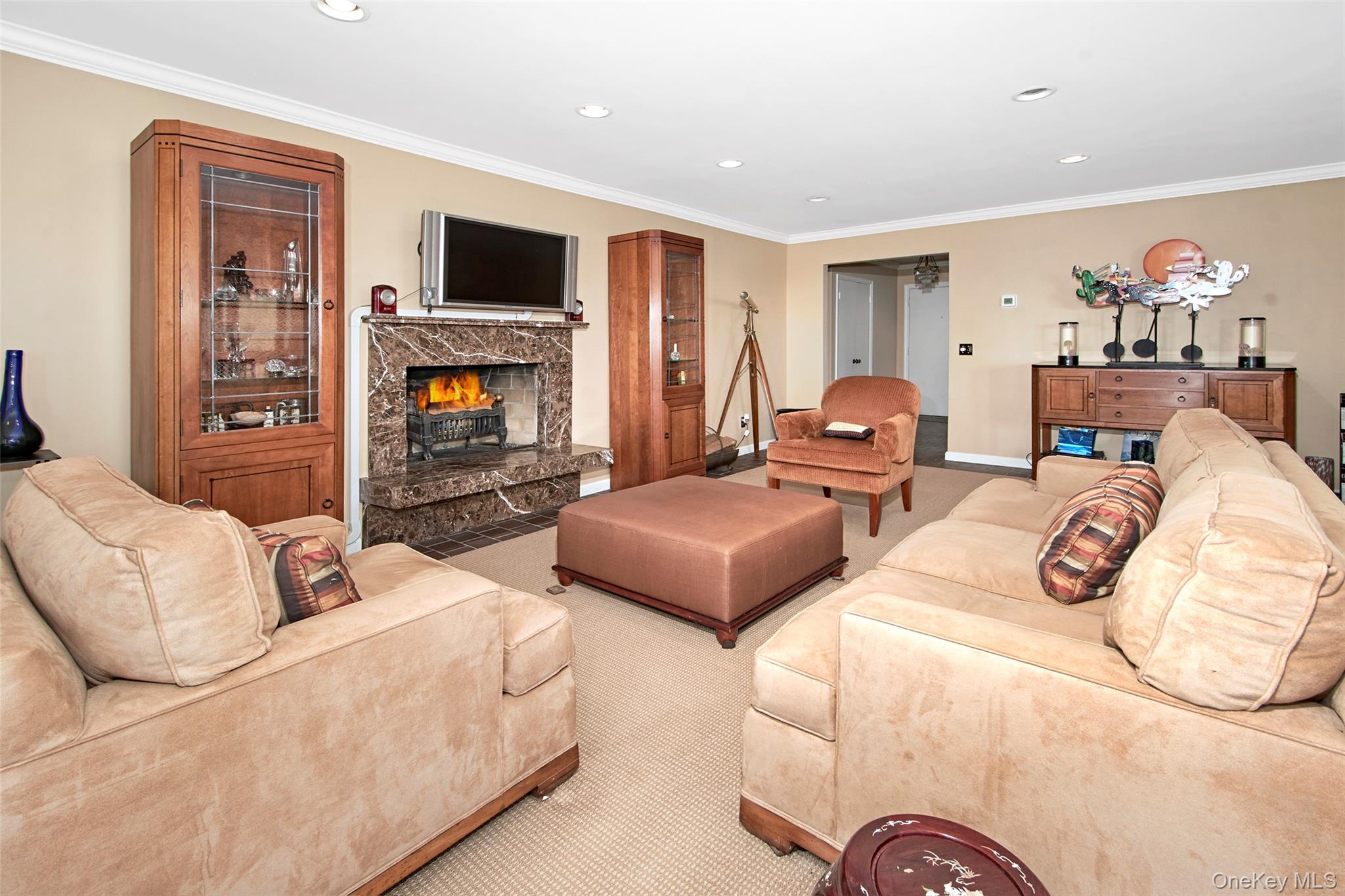 21 Waters Edge, Unit 21 Rye, NY 10580 - Photo 9 of 29 a living room with furniture and a fireplace