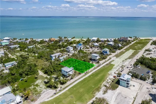 a view of a lake with a city view