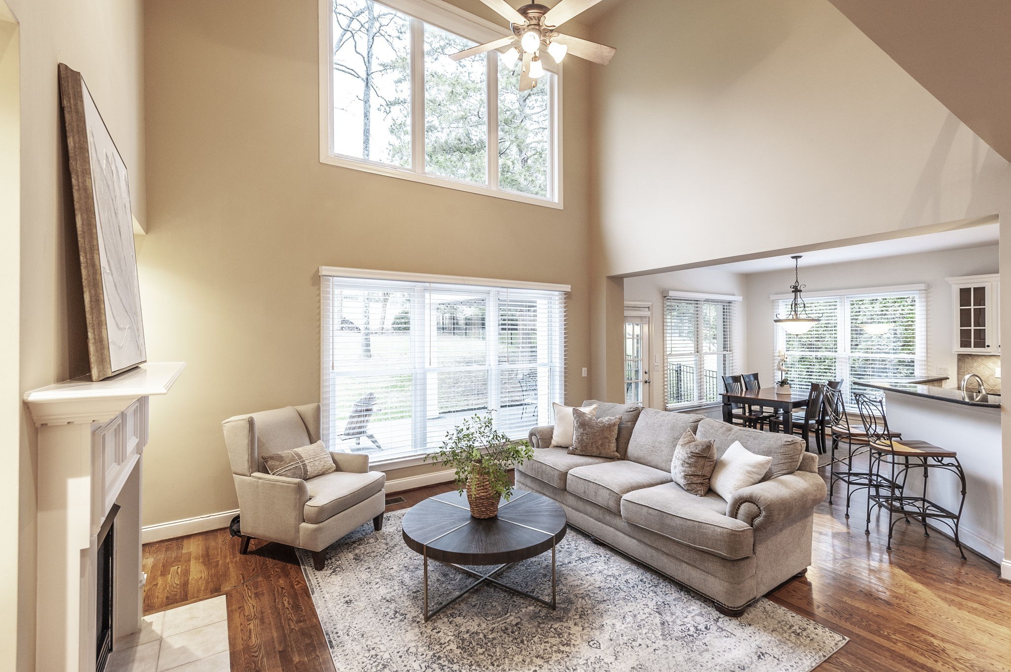 124 Joshuas Run Goodlettsville, TN 37072 - Photo 12 of 60 a living room with fireplace furniture and a large window
