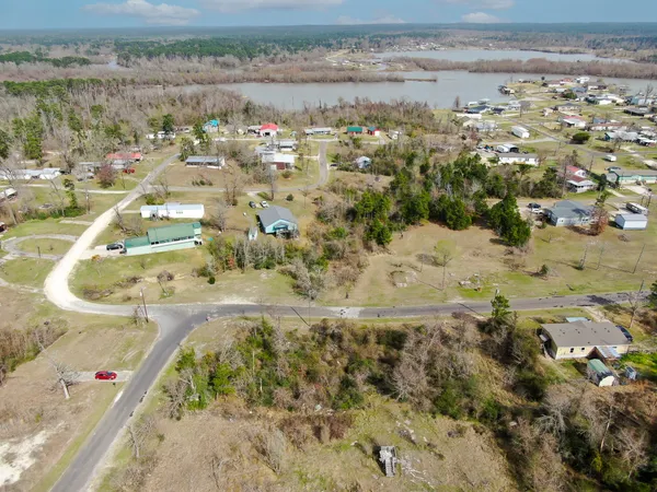 a view of a yard with a barn