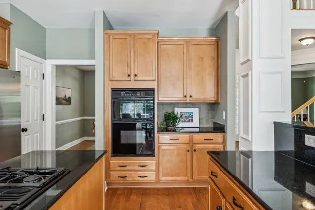 a view of a hallway view with staircase