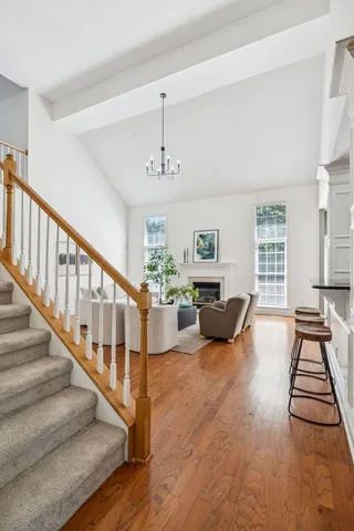 a living room with furniture and a living room