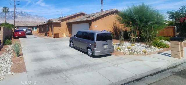 a car parked in front of a building