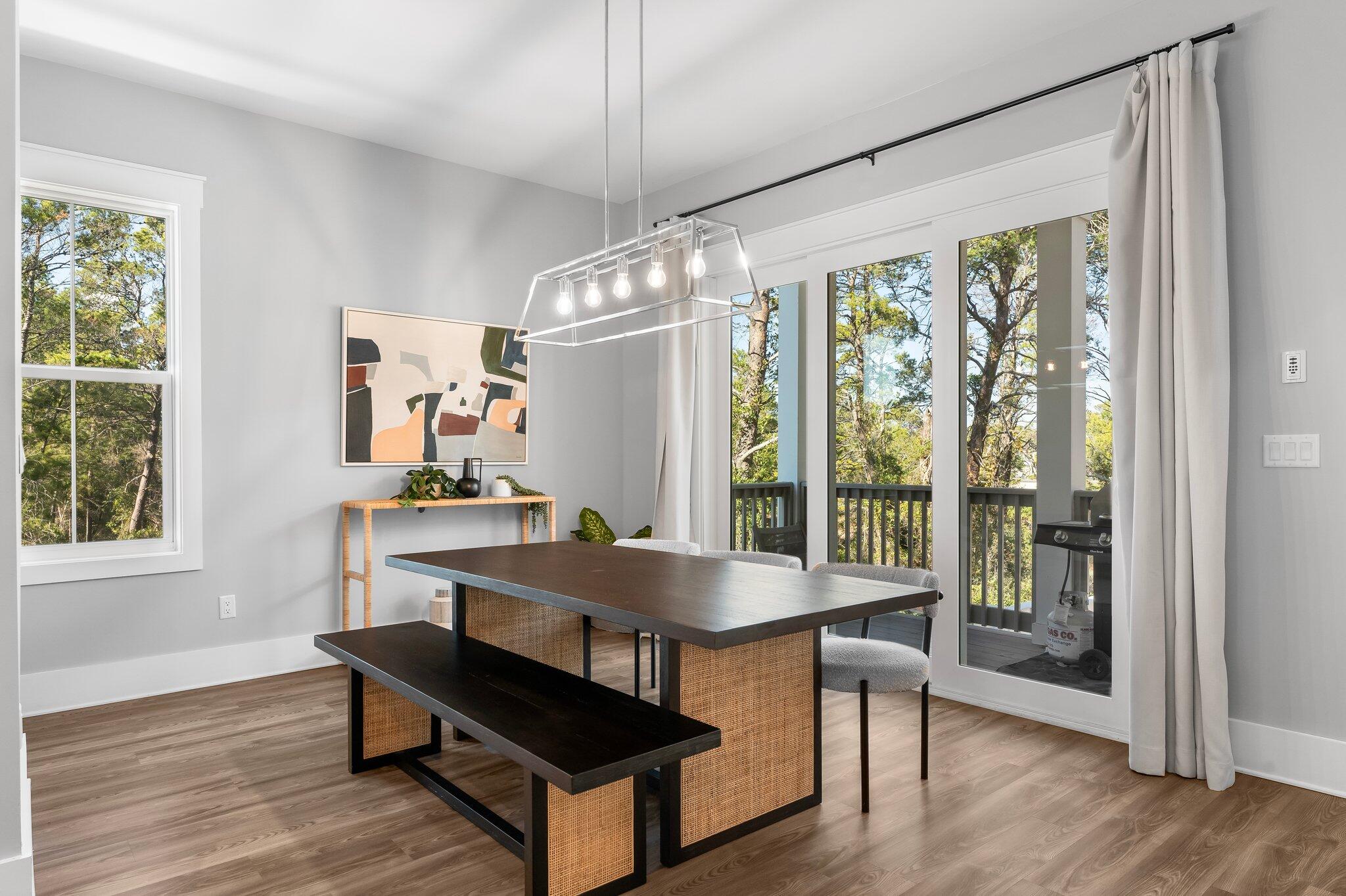 34 West Majestic Palm Dr Inlet Beach Inlet Beach, FL 32461 - Photo 15 of 71 a view of a dining room with furniture window and wooden floor