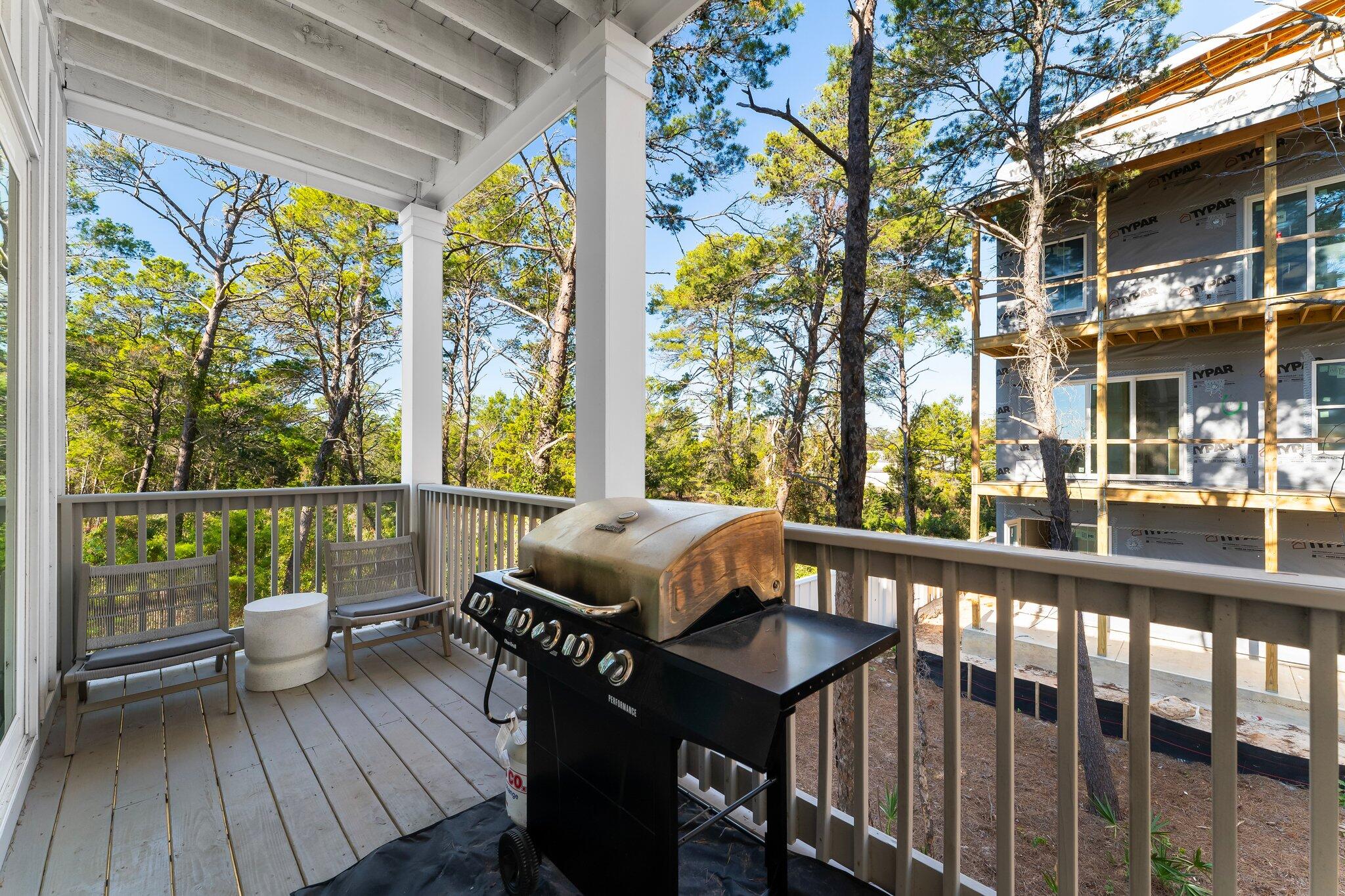 34 West Majestic Palm Dr Inlet Beach Inlet Beach, FL 32461 - Photo 18 of 71 a view of a two chairs and table in the balcony