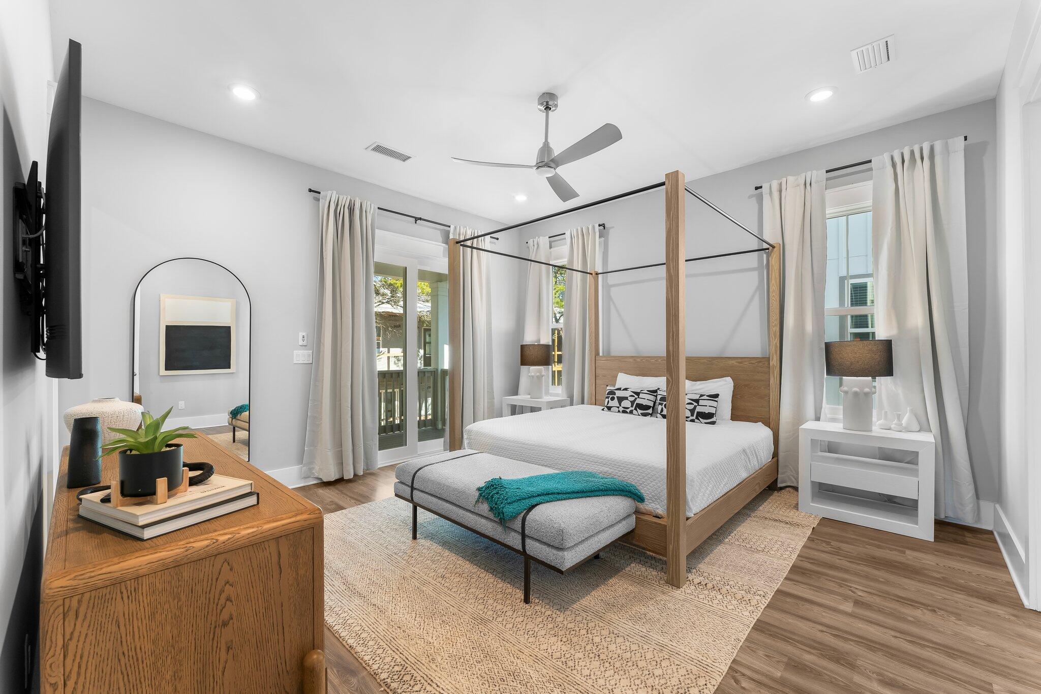 34 West Majestic Palm Dr Inlet Beach Inlet Beach, FL 32461 - Photo 29 of 71 a bedroom with a bed couch and a window