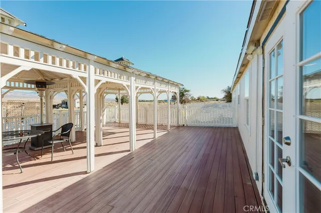 a view of a terrace with seating space