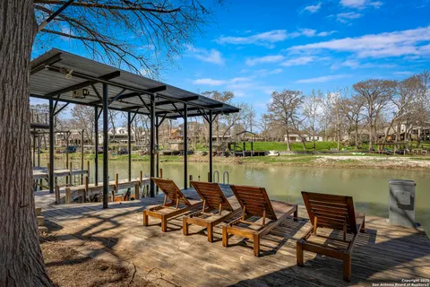 a view of a lake from a balcony