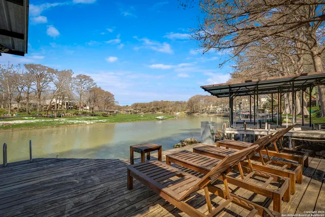 a view of a lake with houses