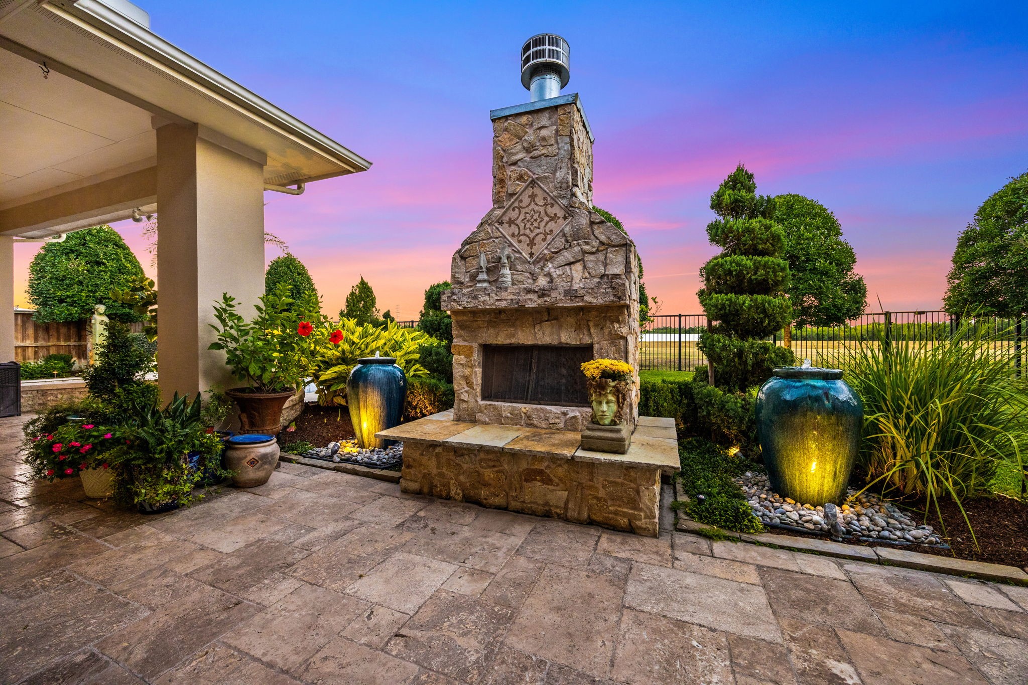 26515 Ashley Ridge Lane Katy, TX 77494 - Photo 46 of 50 a view of a porch with furniture and a fire pit