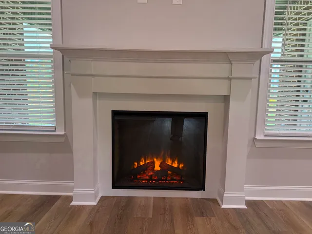 a large bed in a white house