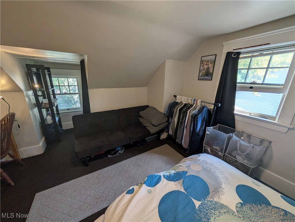 2108 Stillman Road, Unit 3 Cleveland, OH 44118 - Photo 6 of 14 Bedroom featuring lofted ceiling and carpet floors
