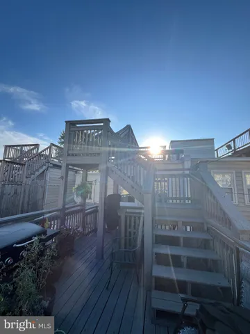 a view of balcony and city