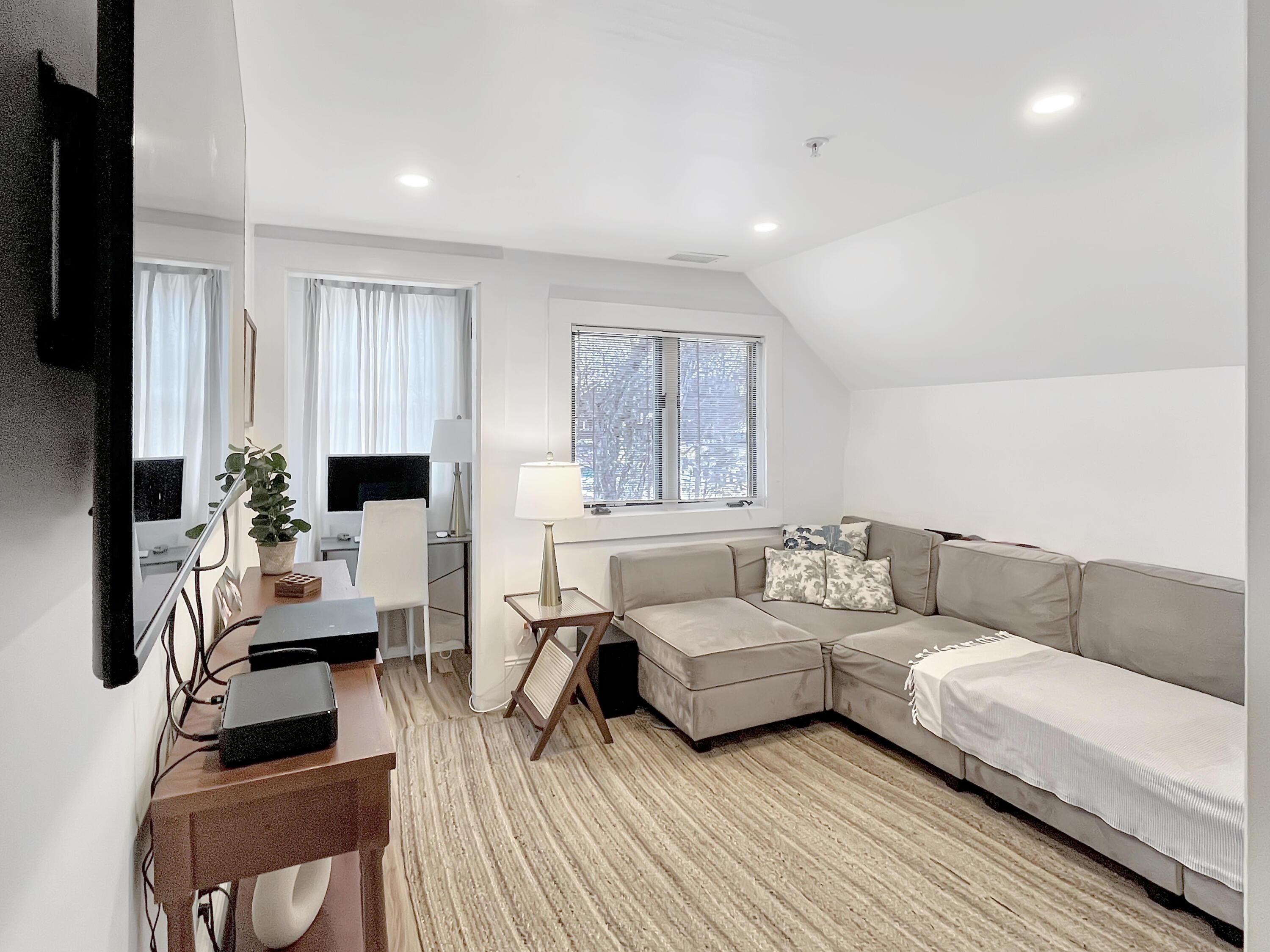 378 State Road Vineyard Haven, MA 02568 - Photo 15 of 23 a living room with furniture and a flat screen tv