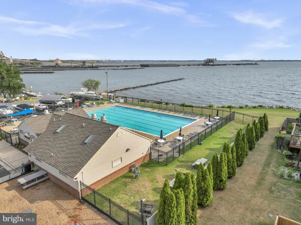 a view of a terrace with a lake